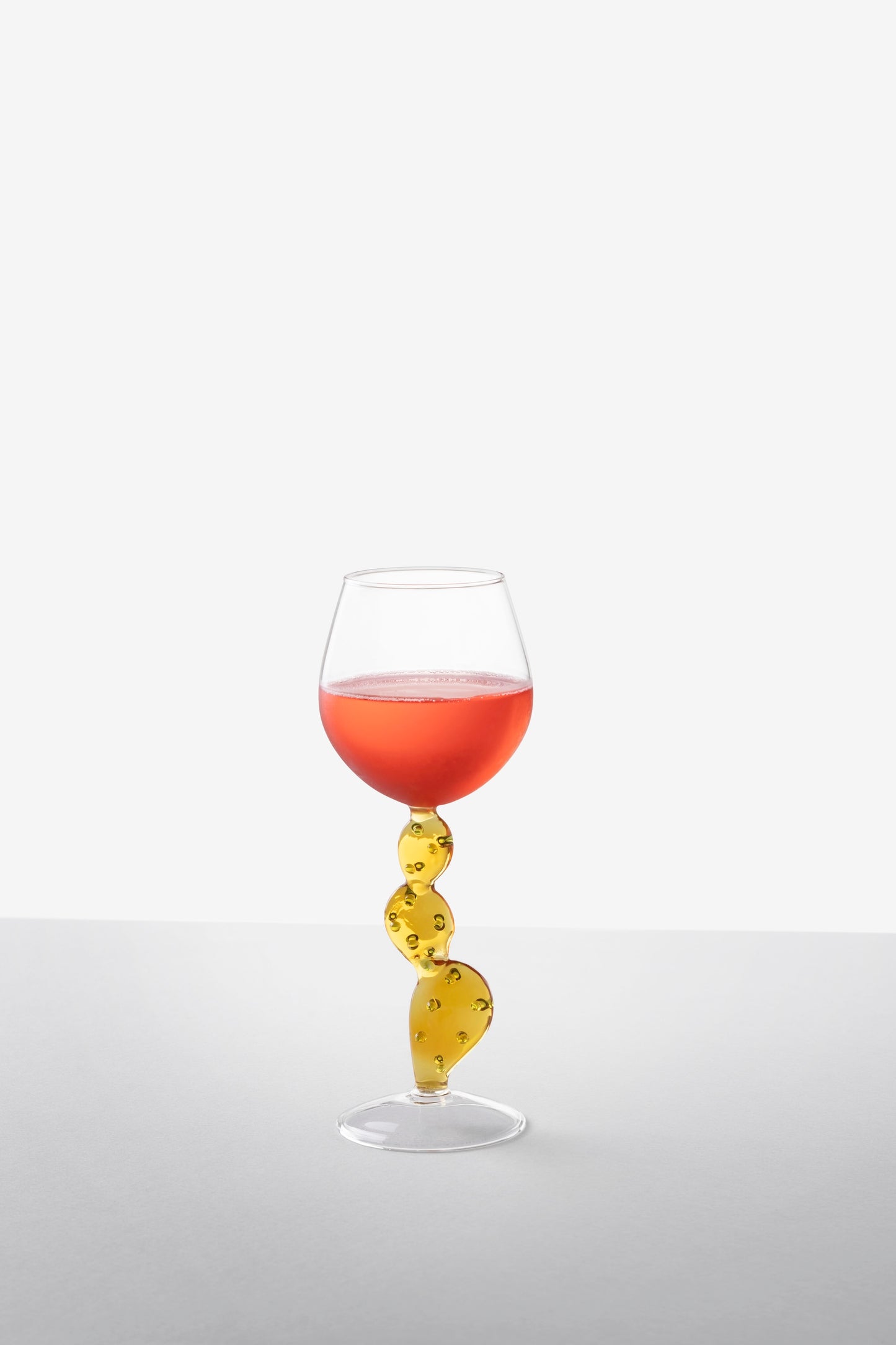 DESERT PLANTS - stemmed glass cactus yellow