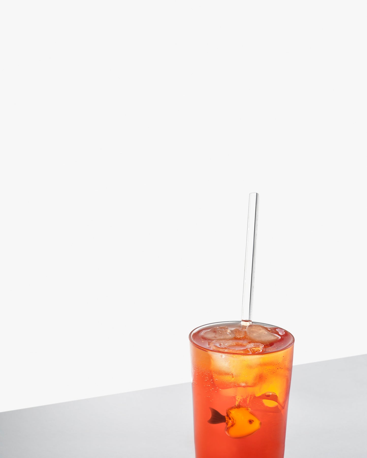 MARINE GARDEN - SET 2 PCS STRAWS BLUE AND AMBER FISH + 1 BRUSH