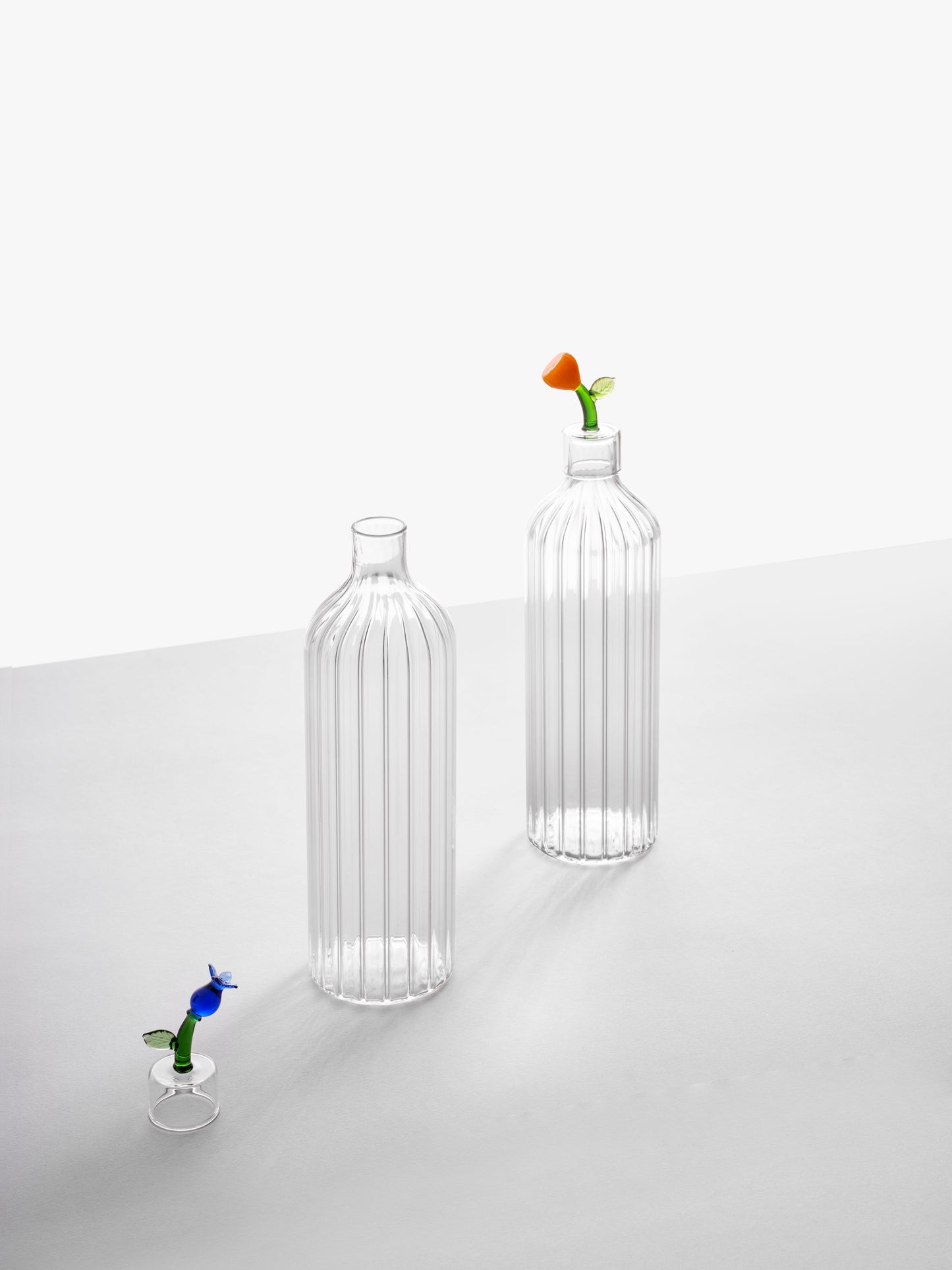 BOTANICA - optical bottle blue flower