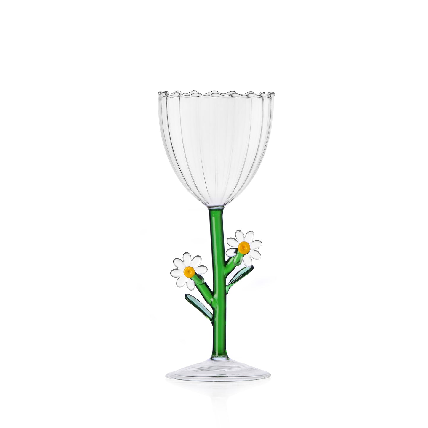 BOTANICA - optic stemmed glass daisy