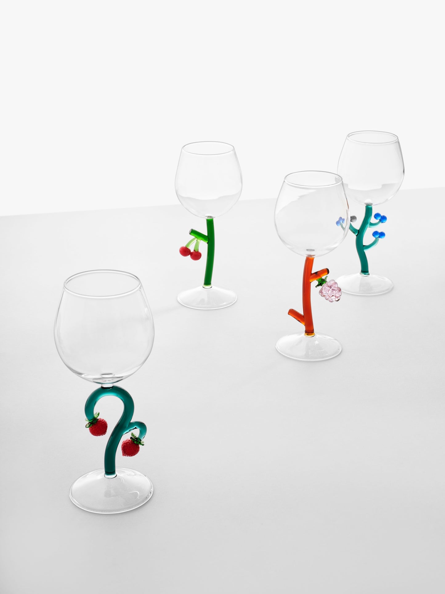 FRUIT & FLOWERS - stemmed glass raspberry