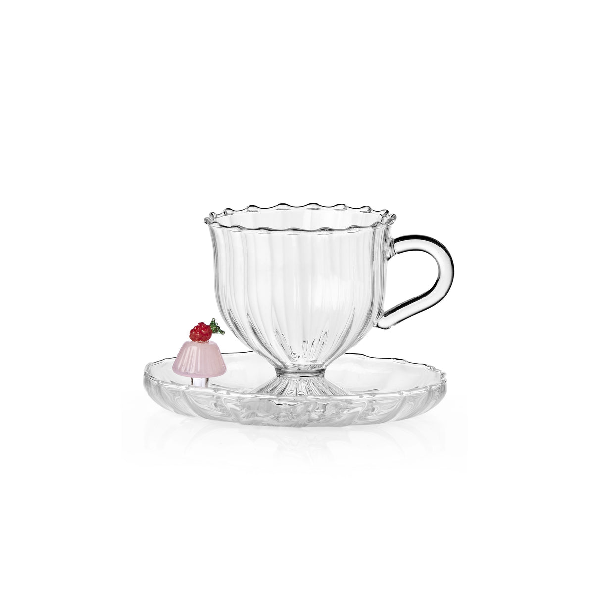 PATISSERIE - tea cup w/saucer raspberry Charlotte