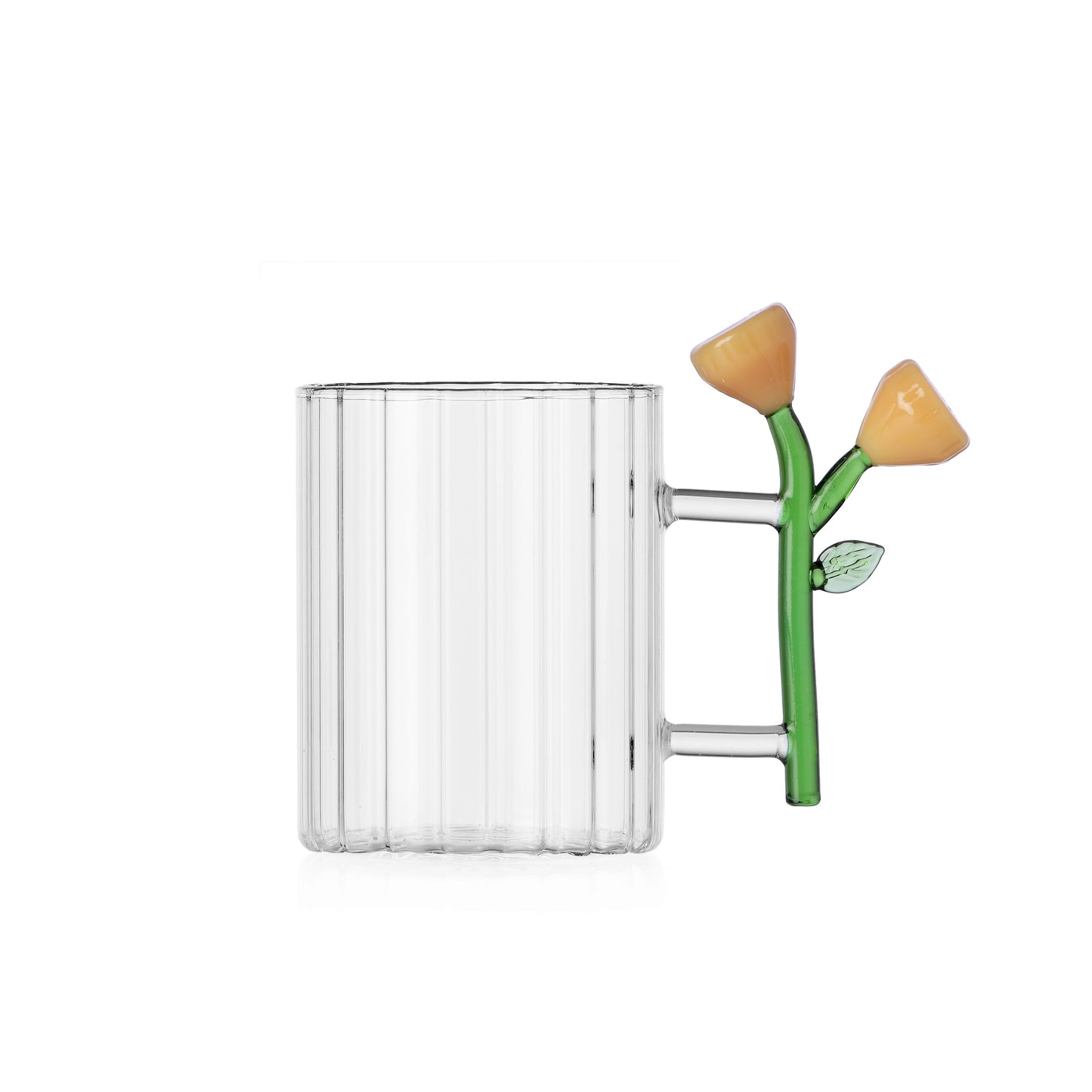 BOTANICA - optic mug amber flower