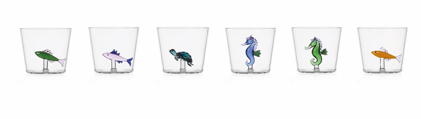 MARINE GARDEN - set 6 pcs tumbler assorted new