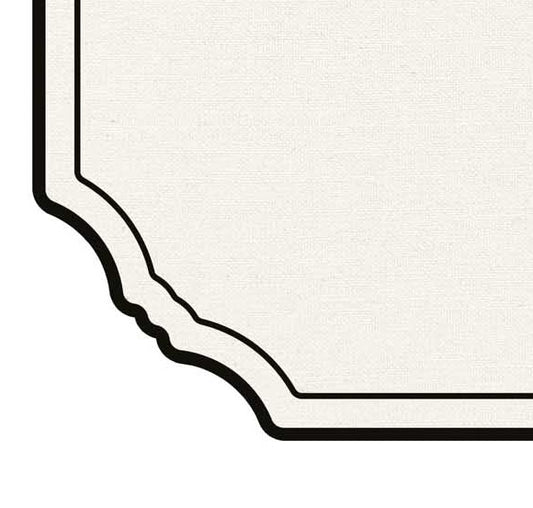 SQUARE FRAMES PLACEMAT (WHITE - BLACK)
