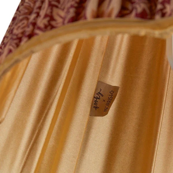 SMALLER RATTLE CORDLESS TABLE LAMP WITH SCALLOPED EMPIRE SHADE