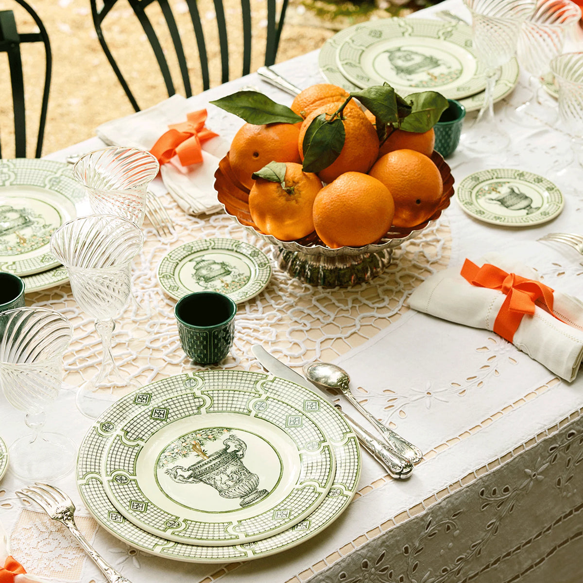 Les Vases à Oranger - Set of 4 dessert plates