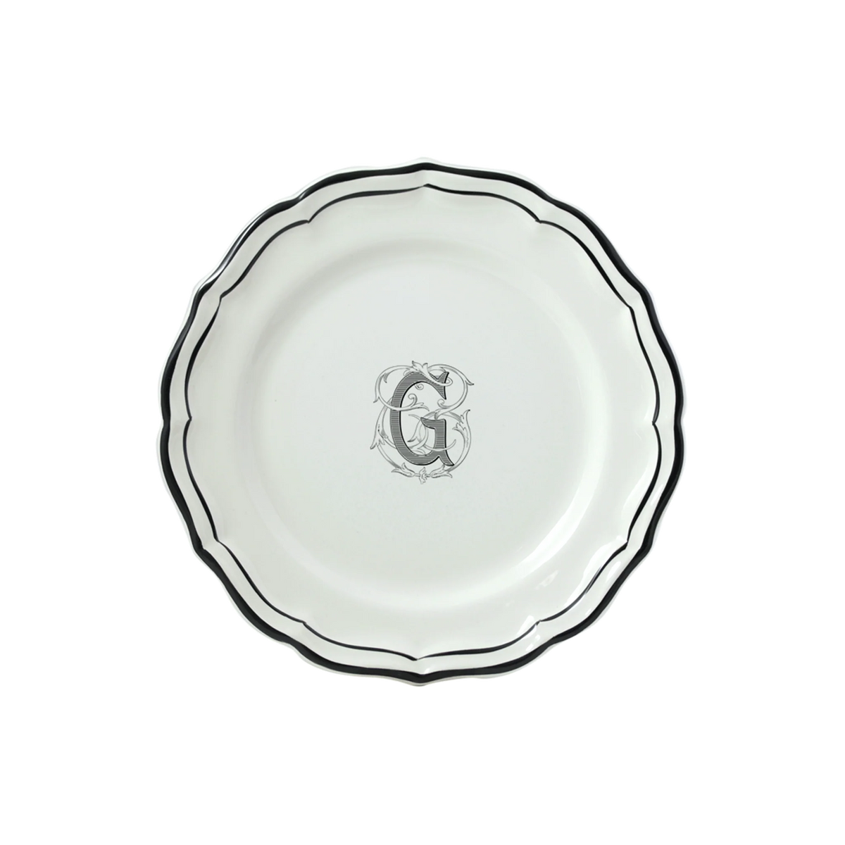 Filet Midnight Monogram - dessert plates G