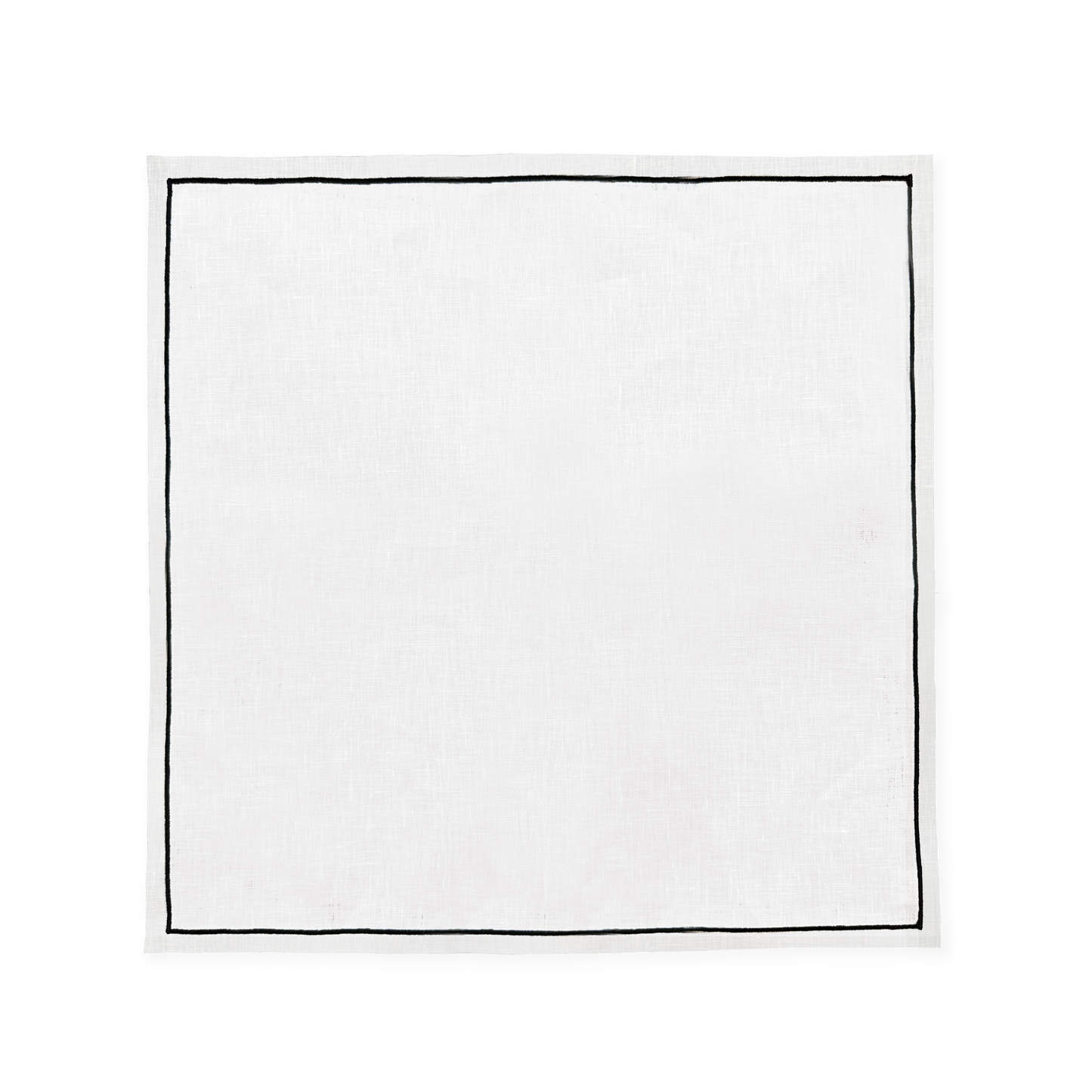 WHITE NAPKIN WITH BLACK BORDER (SET OF 2)