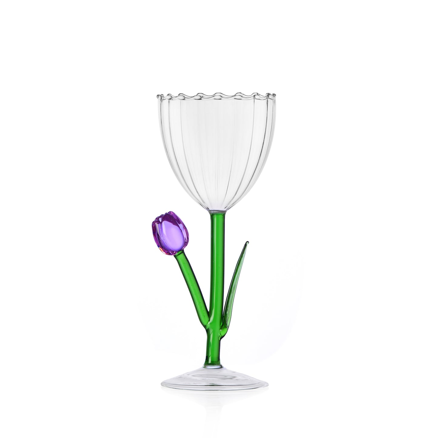 BOTANICA - optic stemmed glass lilac tulip