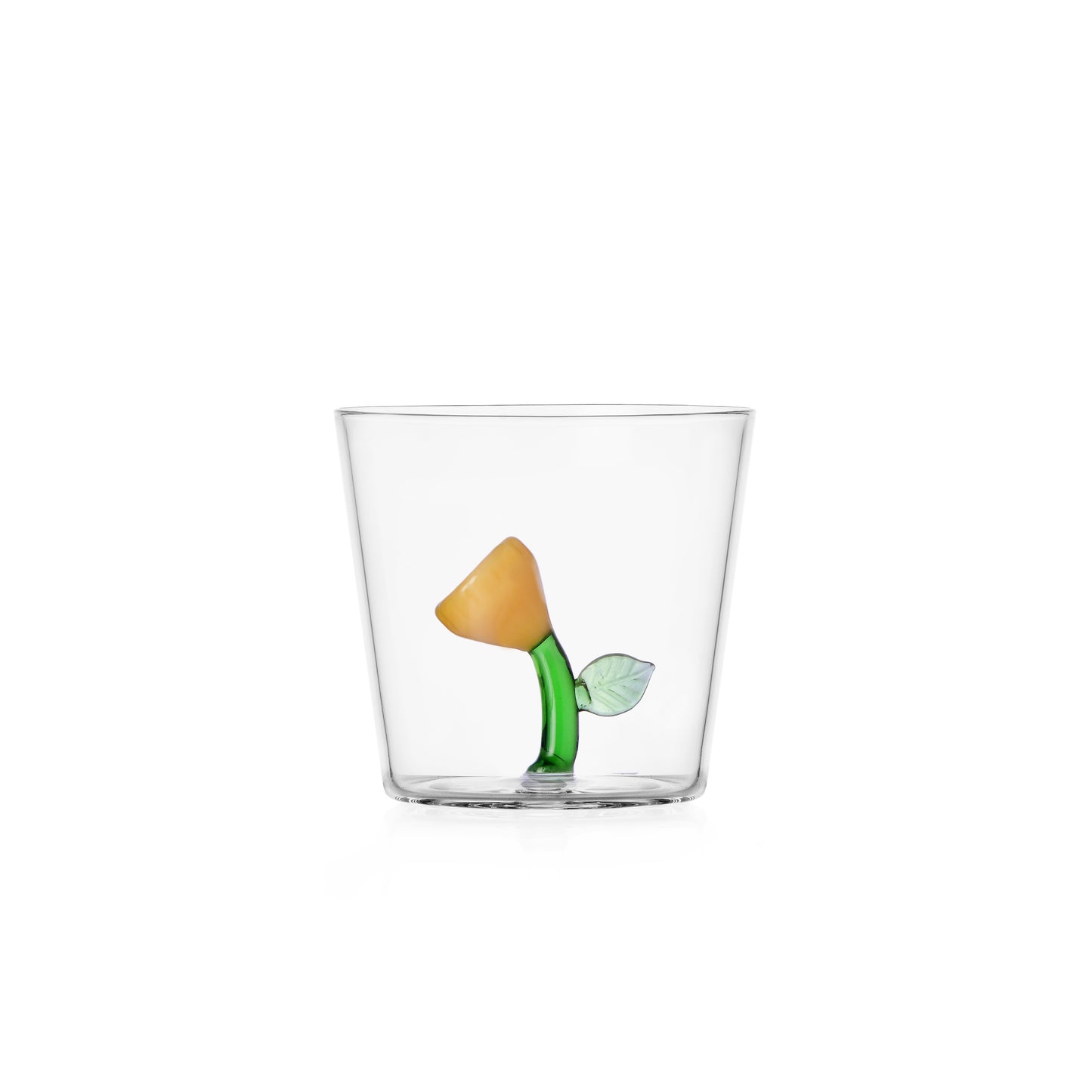BOTANICA - tumbler amber flower inside