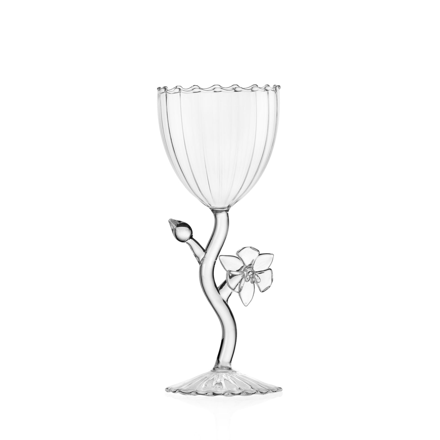 BOTANICA - stemmed glass orchid clear