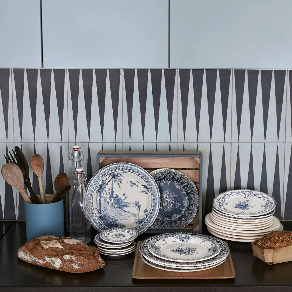 LES DEPAREILLEES BLUE - DINNER PLATE VUES D'ORIENT
