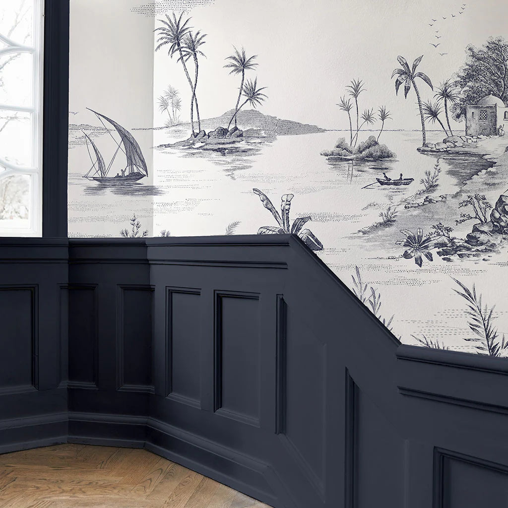 LES DEPAREILLEES BLUE - PANORAMIC VUES D'ORIENT WALLPAPER ROLL B