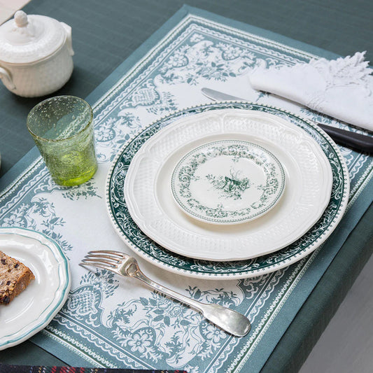 LES DEPAREILLEES GREEN - DINNER PLATE REBUS