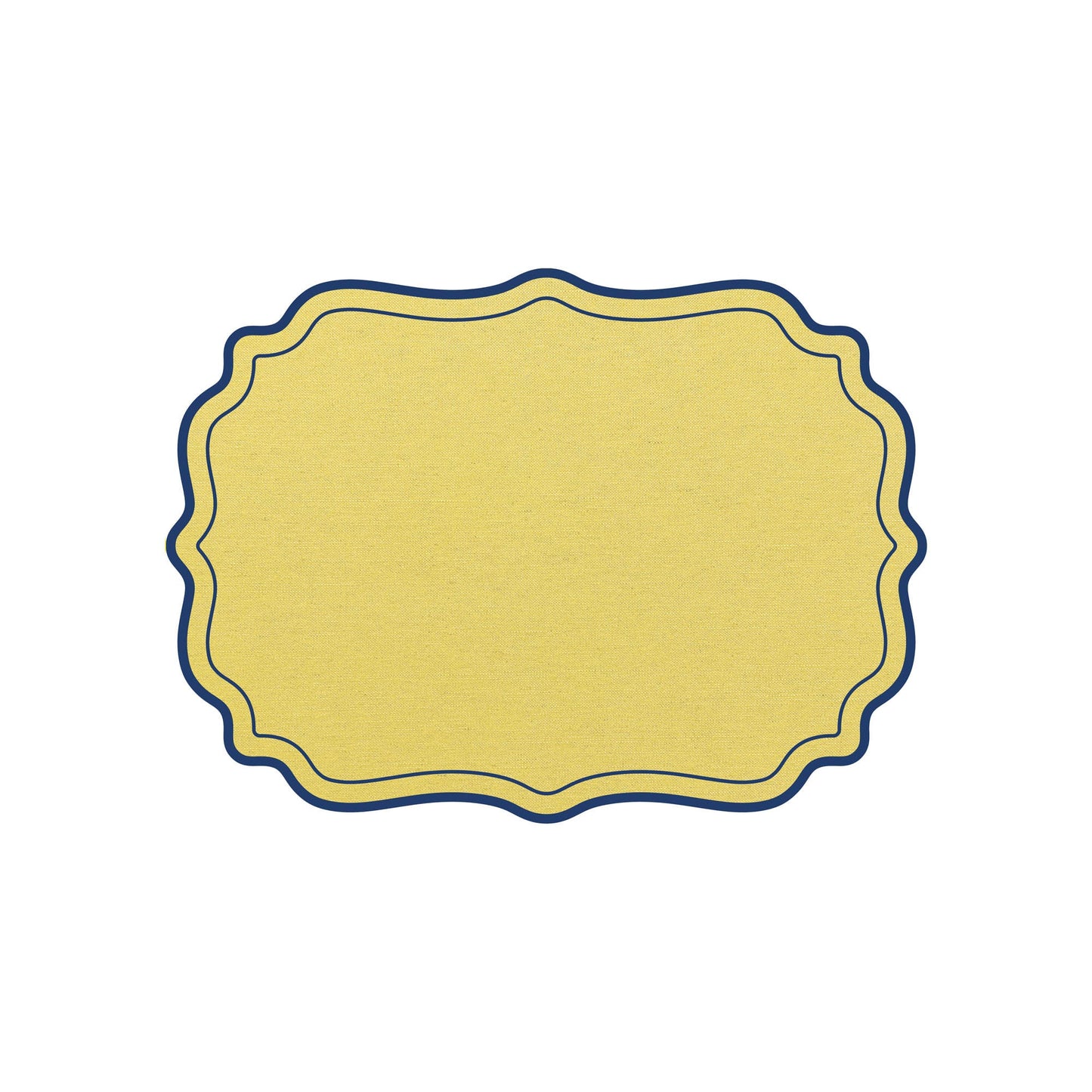 SCALLOPED FRAMES PLACEMAT (YELLOW - BLUE)