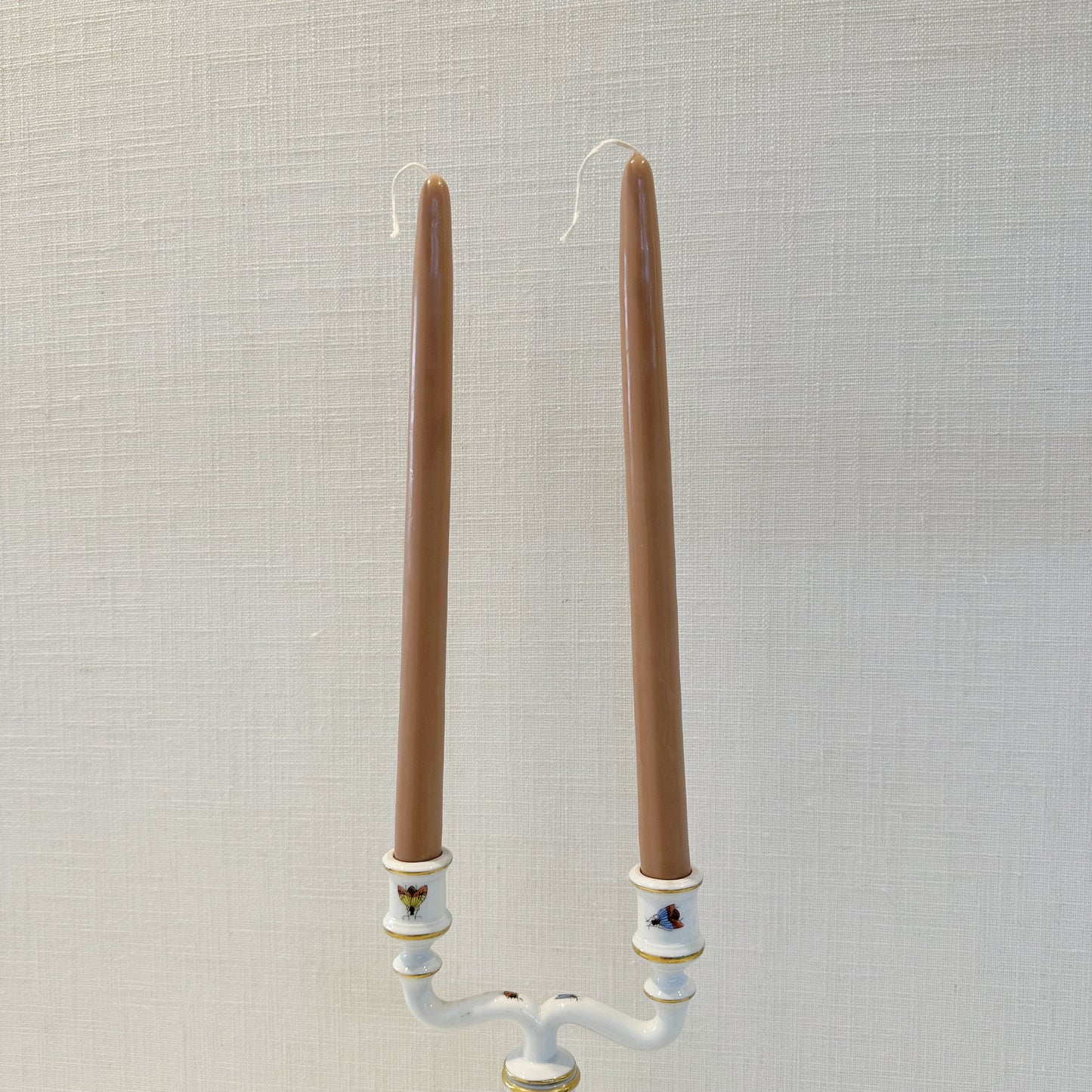 LIGHT BROWN TAPER CANDLES