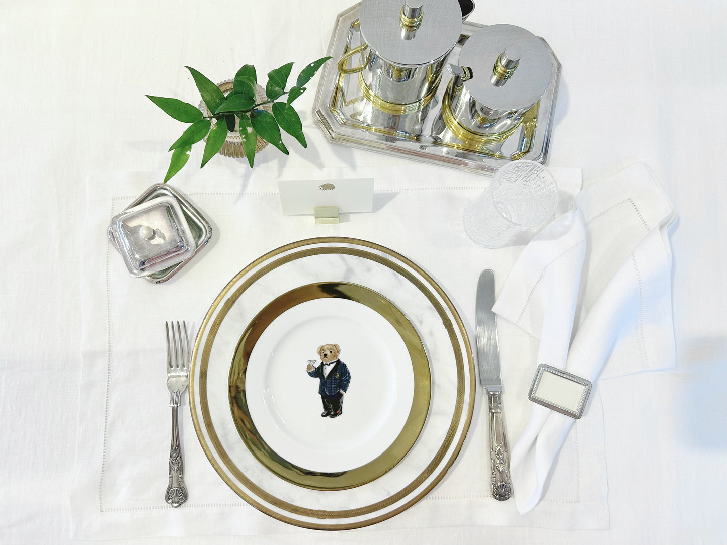 HEMSTITCH LINEN PLACEMAT (SET OF 2)