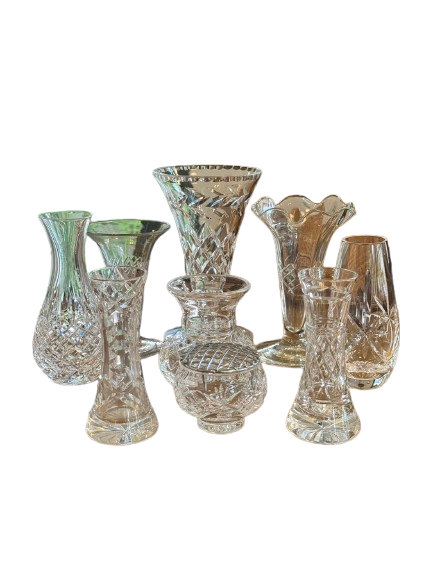GLASS VASE (SET OF 9)
