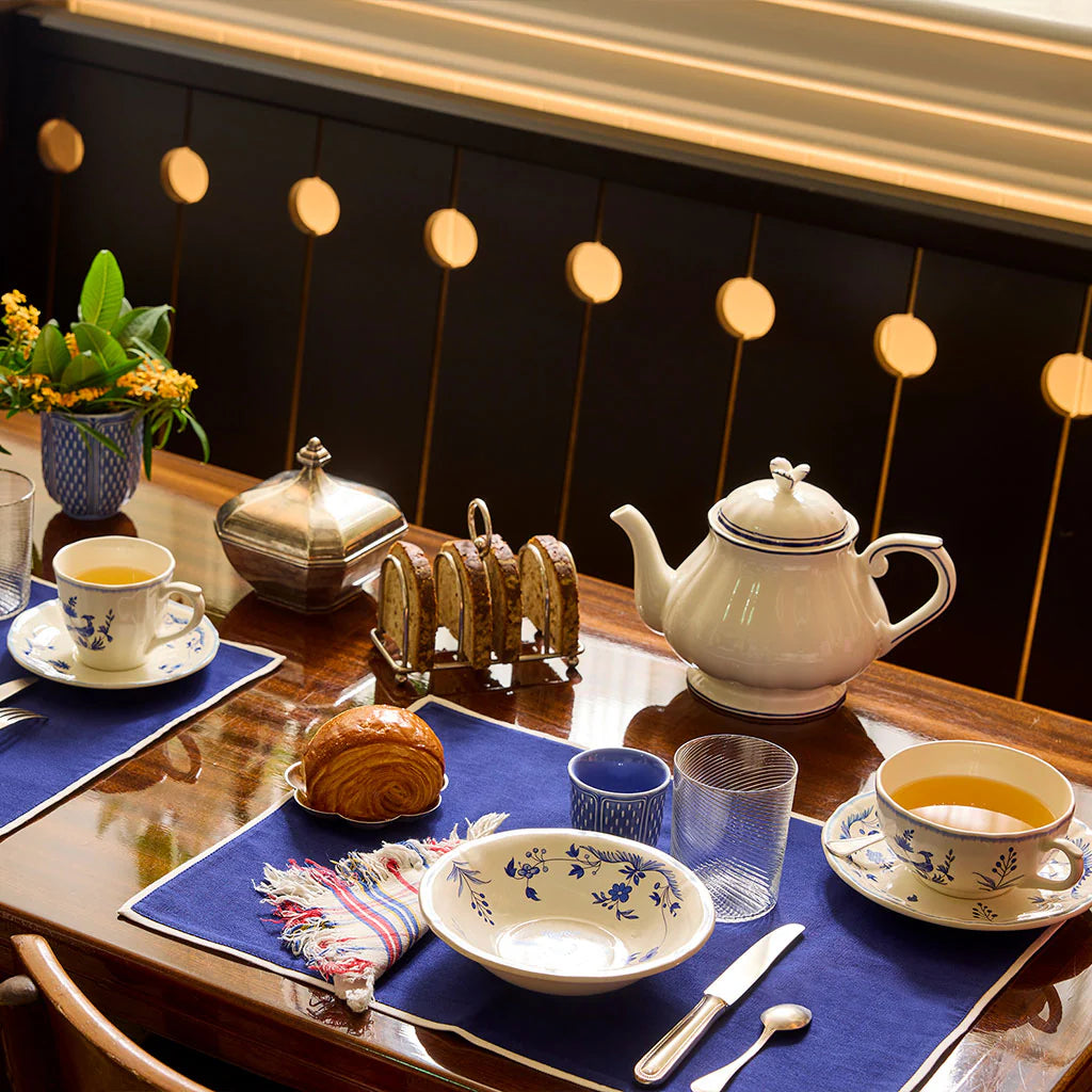 PARADIS BLEU - SET OF 2 US TEA CUPS & SAUCERS