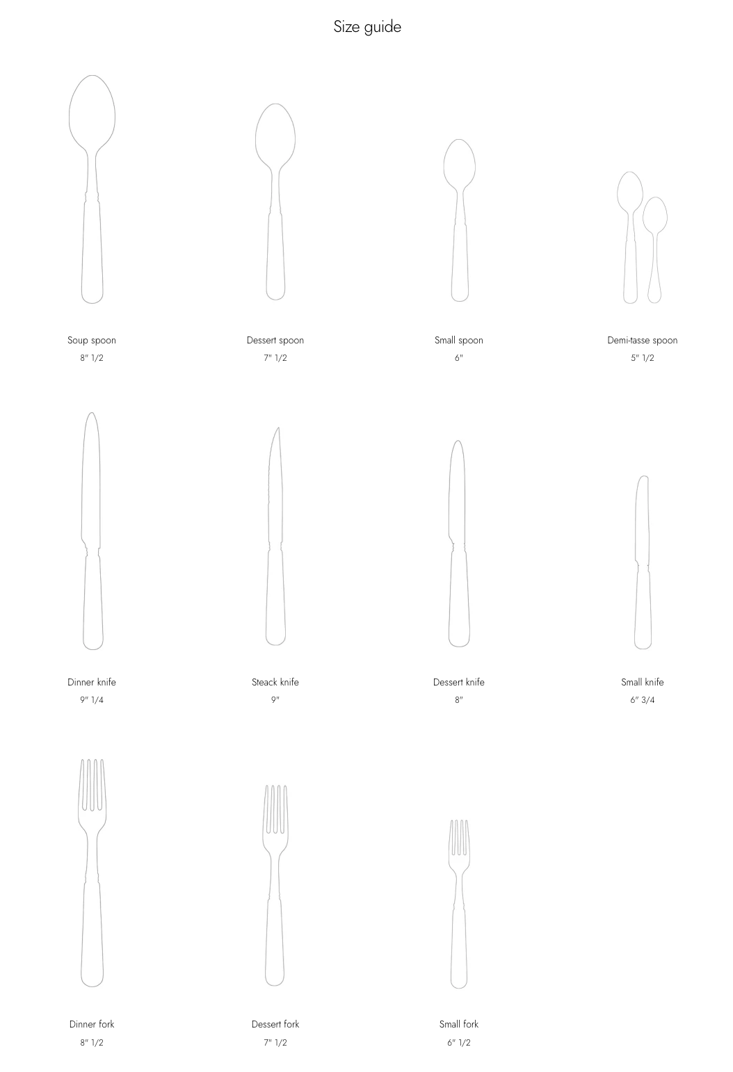 JONC LIGHT, 5 PCS CUTLERY SET