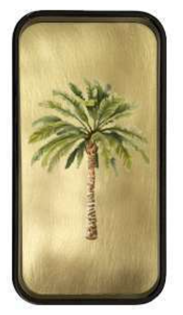 ANIMATE SMALL BRASS TRAY - PALM