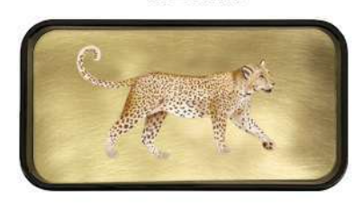 ANIMATE SMALL BRASS TRAY - CHEETAH