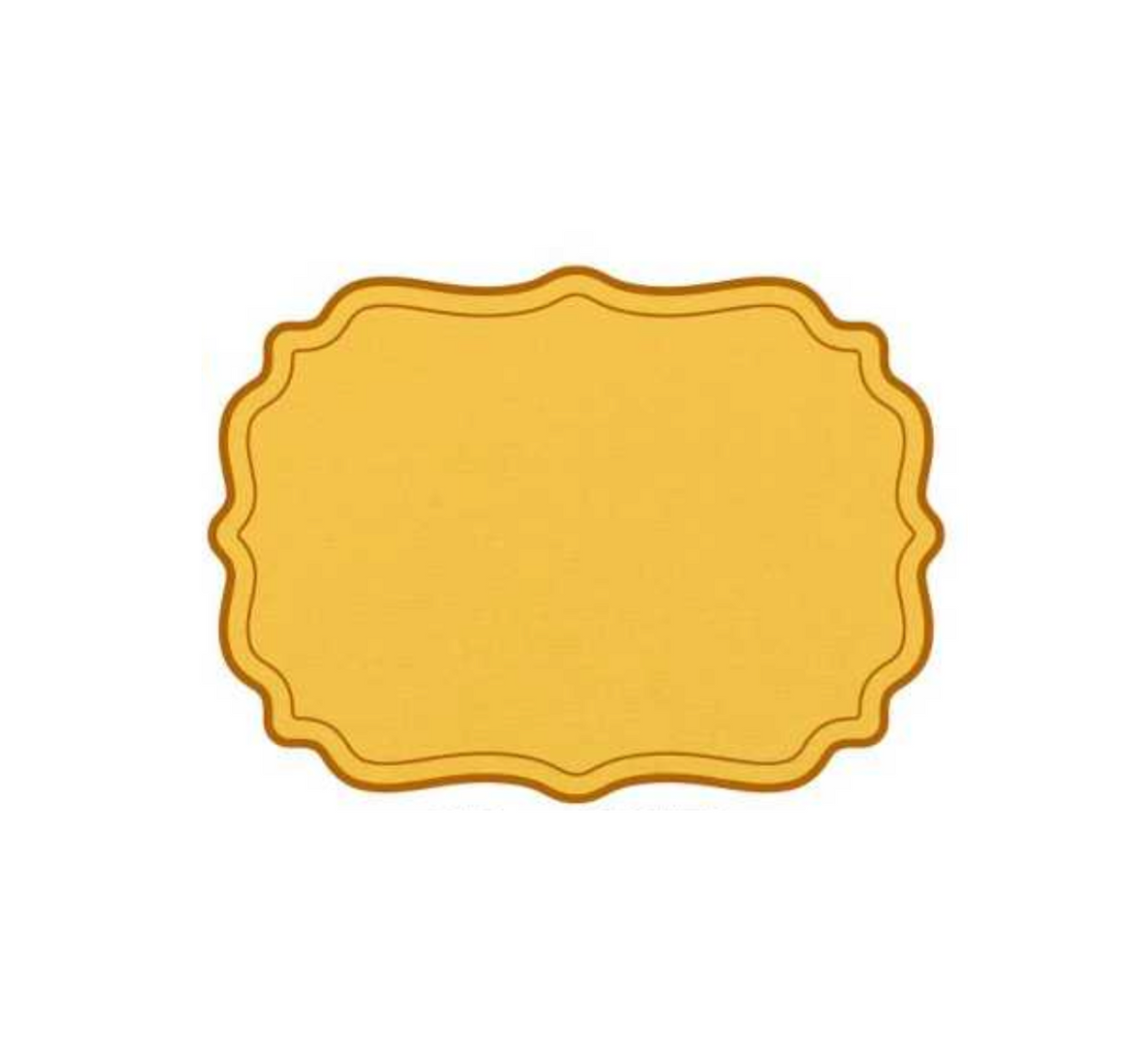 SCALLOPED FRAMES PLACEMAT (OCRA - LEATHER)