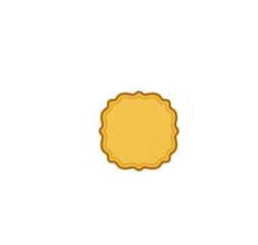 SCALLOPED FRAMES COASTER (OCRA - LEATHER)