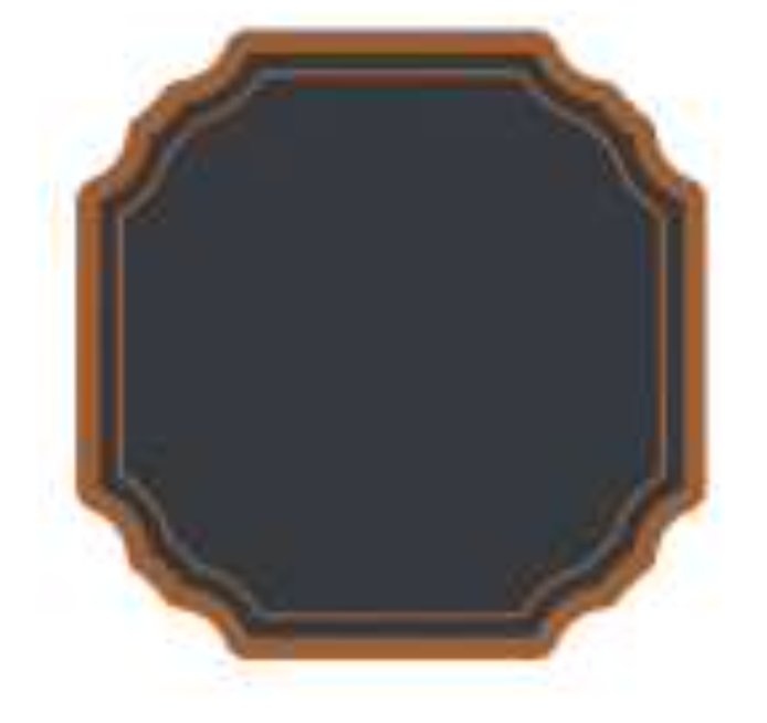 SQUARE FRAMES COASTER (BLUE - BROWN)