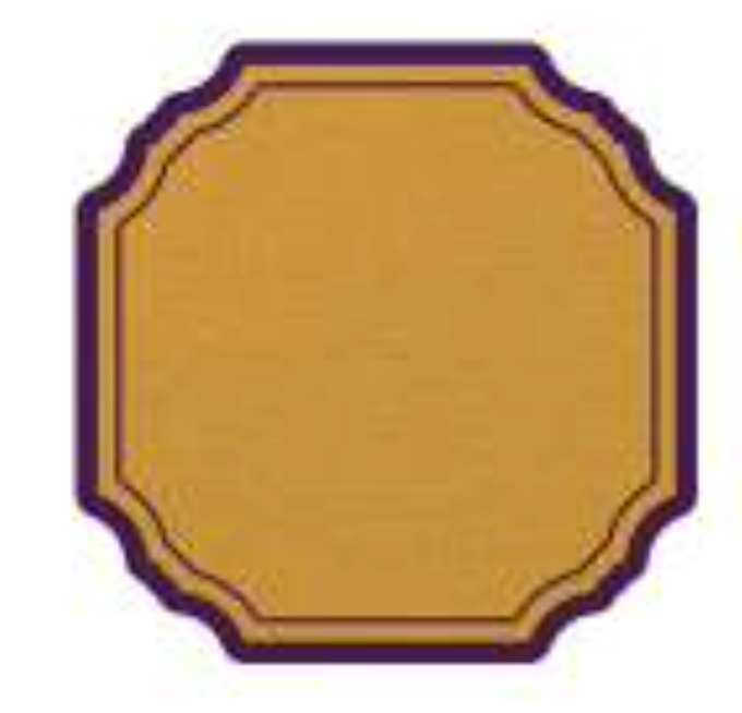 SQUARE FRAMES COASTER (MUSTARD - PURPLE)