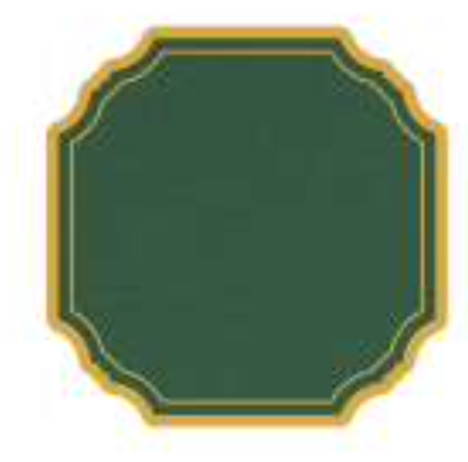 SQUARE FRAMES COASTER (GREEN - YELLOW)