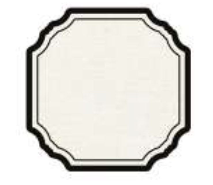 SQUARE FRAMES COASTER (WHITE - BLACK)