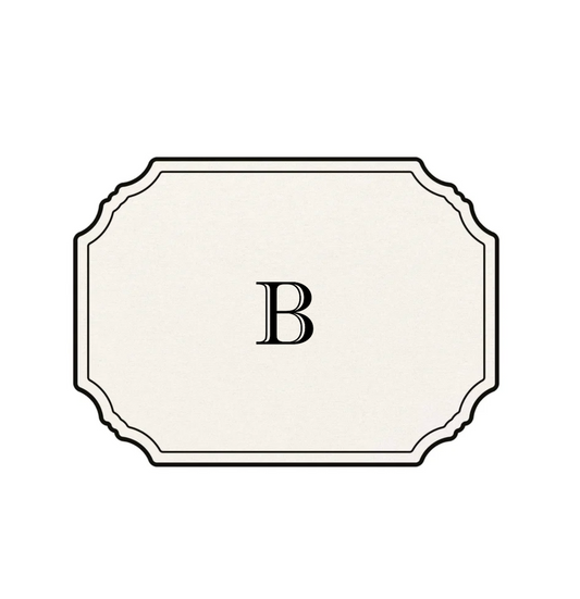 WHITE PLACEMAT - MODERN ALPHABET