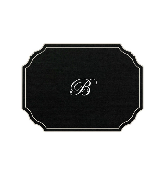 BLACK PLACEMAT - CLASSIC ALPHABET