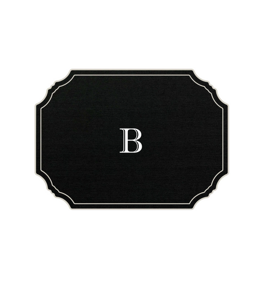 BLACK PLACEMAT - MODERN ALPHABET