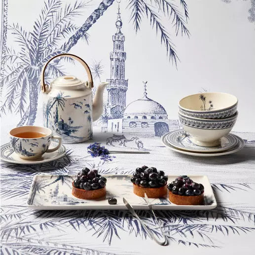 LES DEPAREILLEES BLUE - OBLONG SERVING TRAY