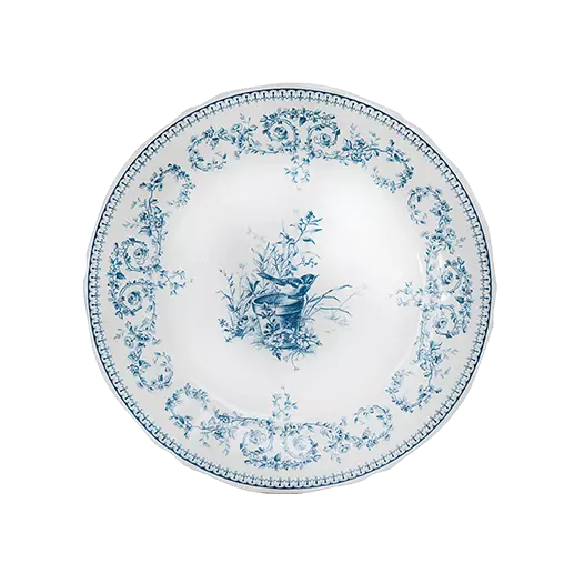 LES DEPAREILLEES BLUE - BOX OF 4 DESSERT PLATES OISEAU