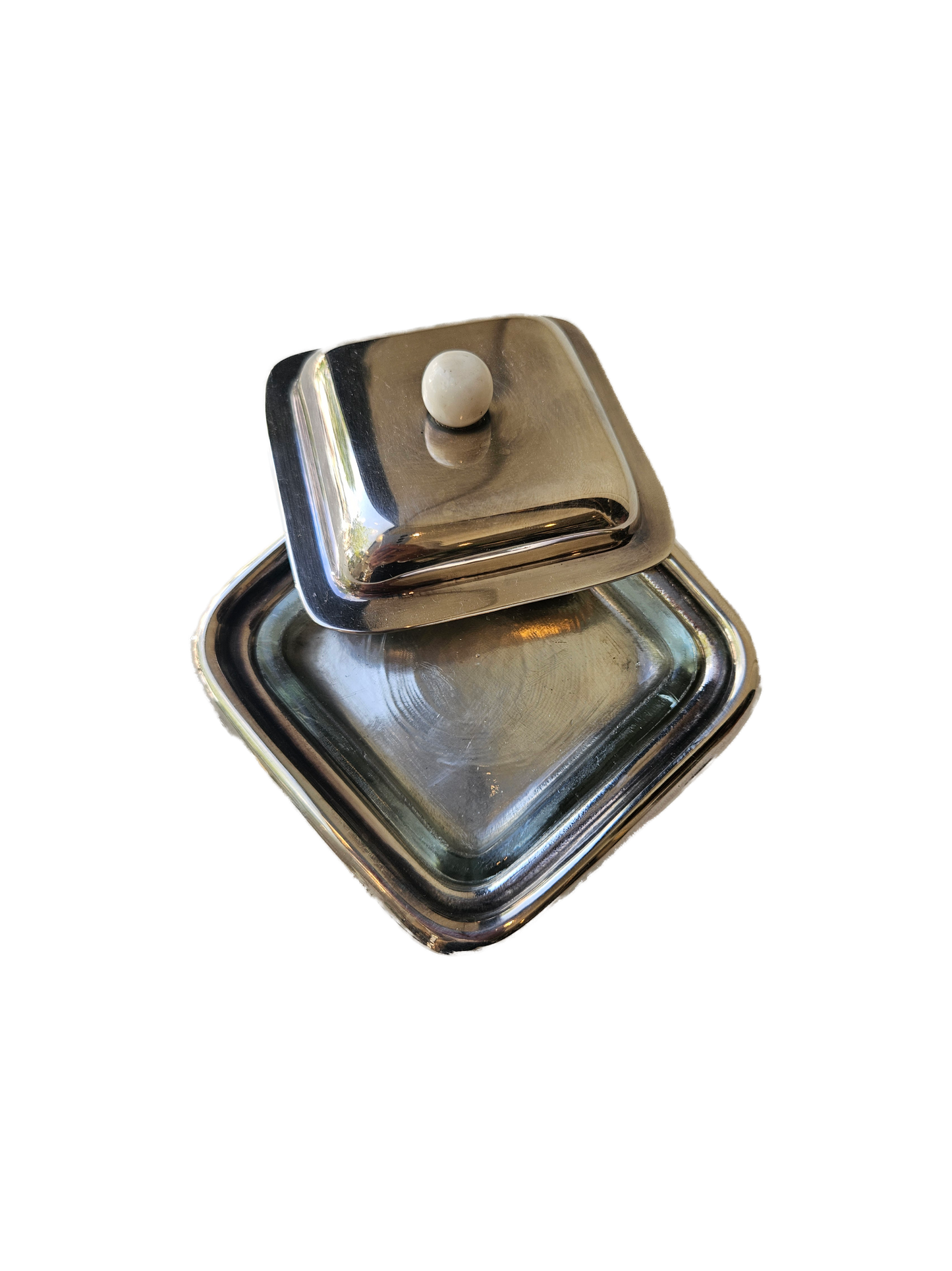 SILVER BUTTER DISH