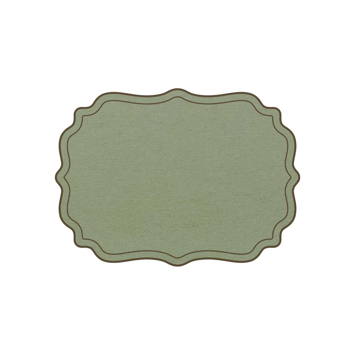 SCALLOPED FRAMES PLACEMAT (SAGE - GREEN)