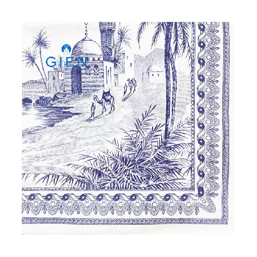 LES DEPAREILLEES BLUE - PACK OF 20 PAPER NAPKINS