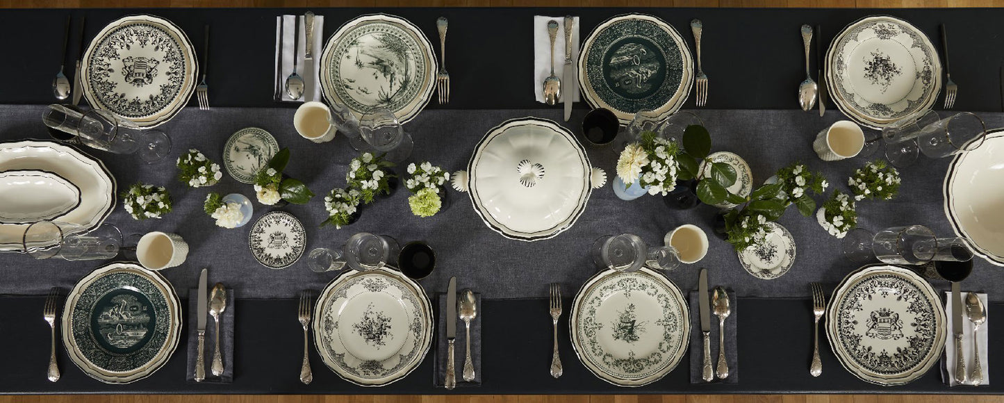 FILET MIDNIGHT - US TEA CUPS & SAUCERS (SET OF 2)