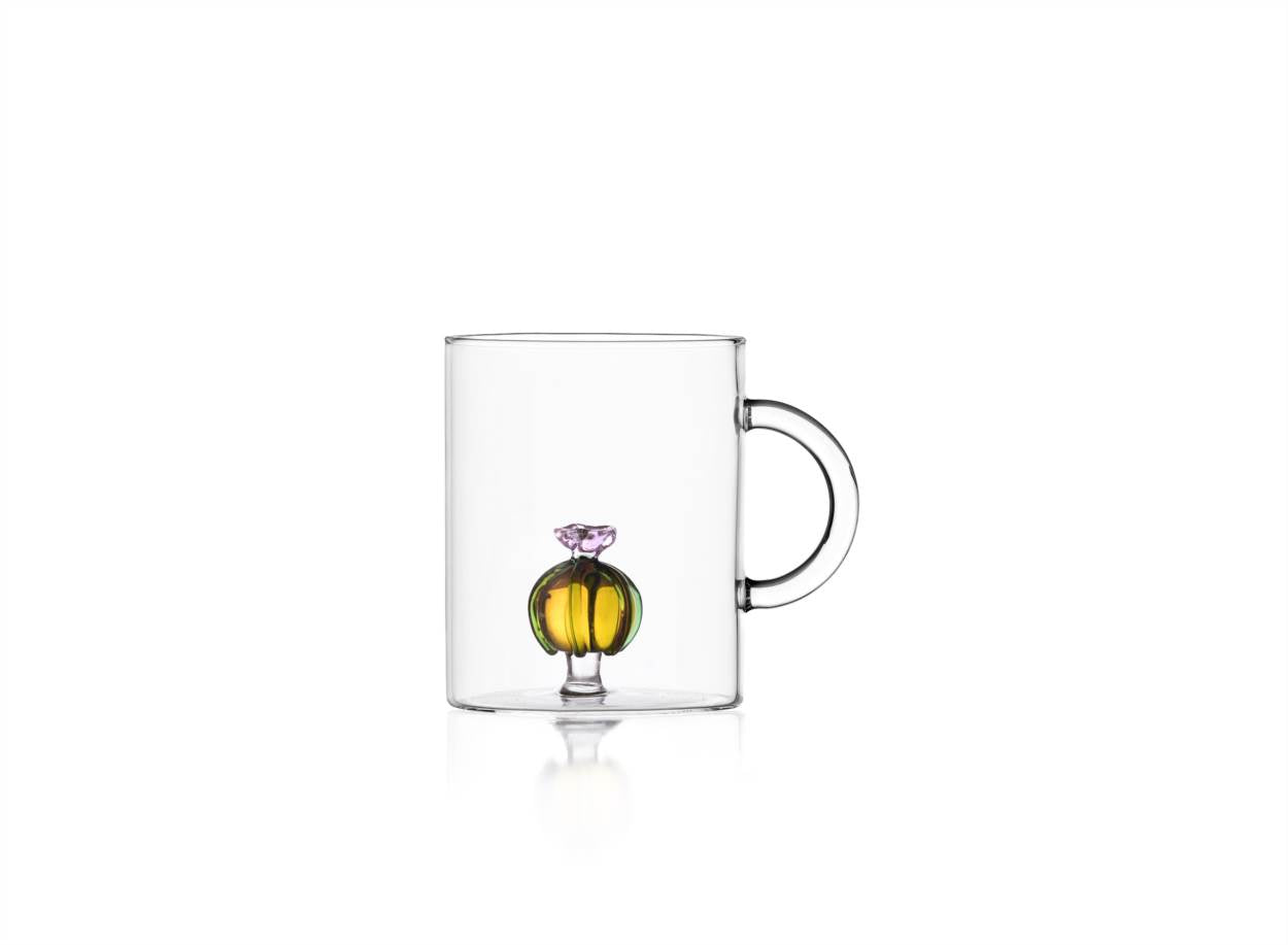 DESERT PLANTS - MUG CACTUS PINK FLOWER