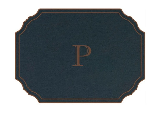 BLUE PLACEMAT - MODERN ALPHABET