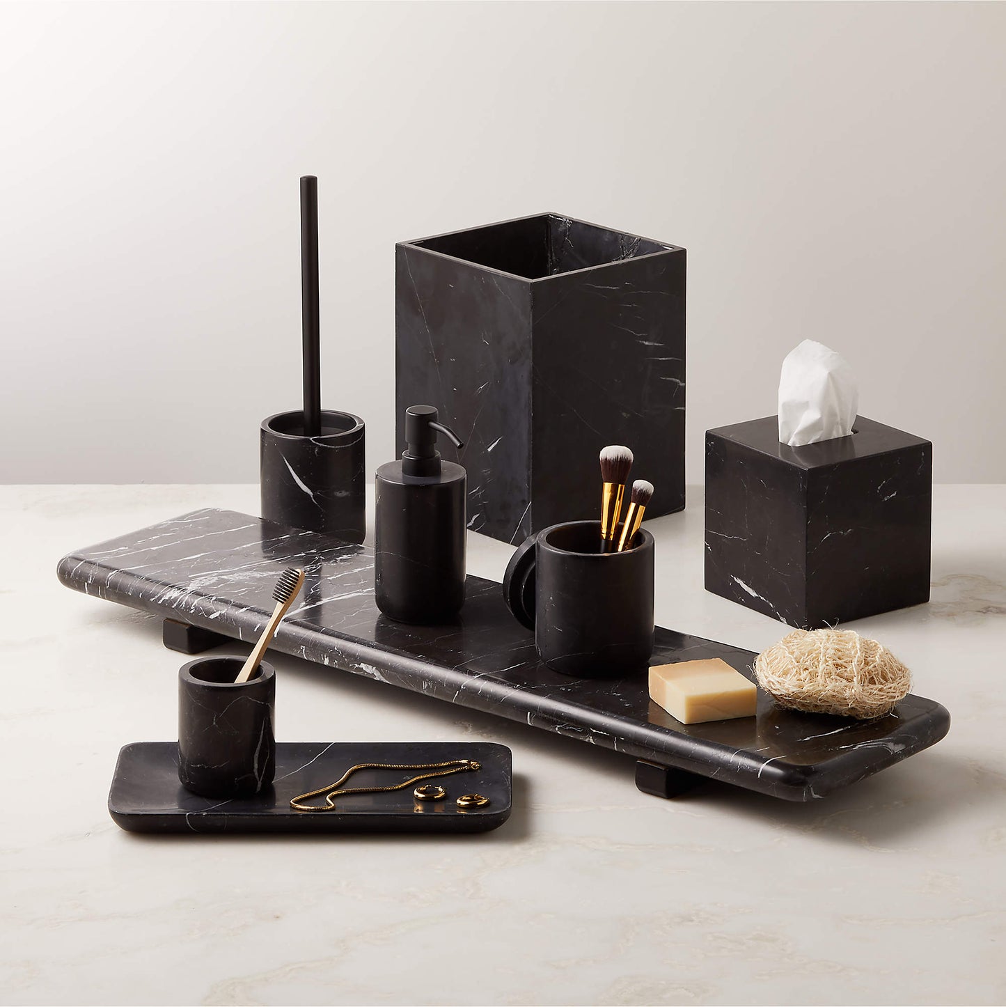 TISSUE BOX COVER - BLACK