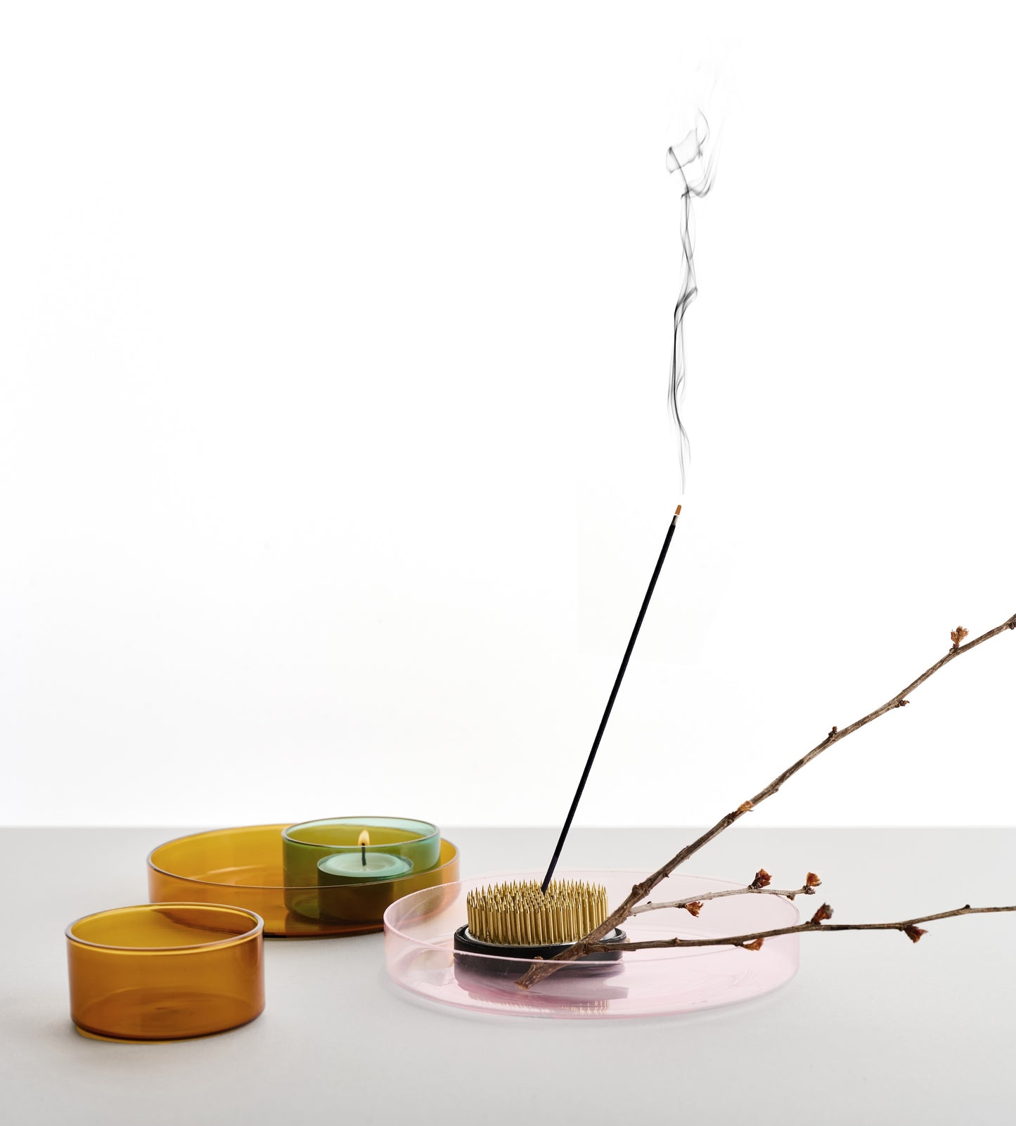 KENZAN - SET AMBER TRAY (SET OF 3)