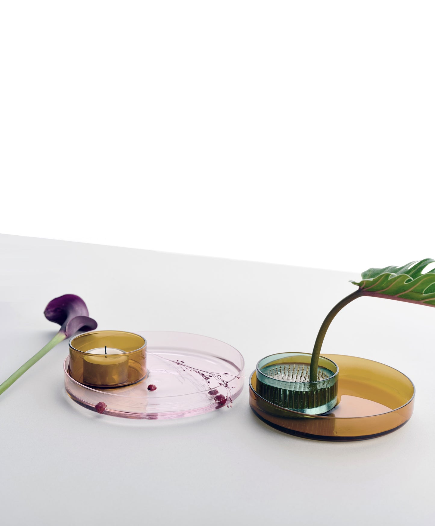 KENZAN - SET AMBER TRAY (SET OF 3)