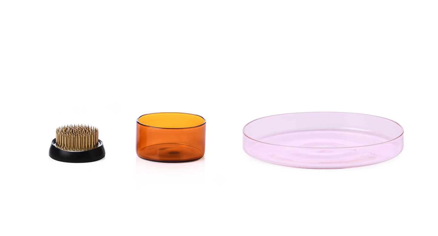 KENZAN - SET AMBER TRAY (SET OF 3)
