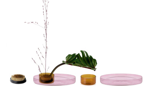 KENZAN - SET AMBER TRAY (SET OF 3)