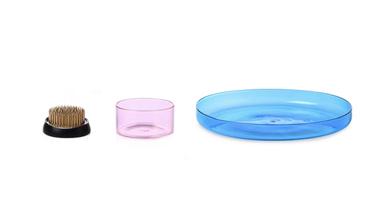KENZAN - SET LIGHT PINK TRAY (SET OF 3)